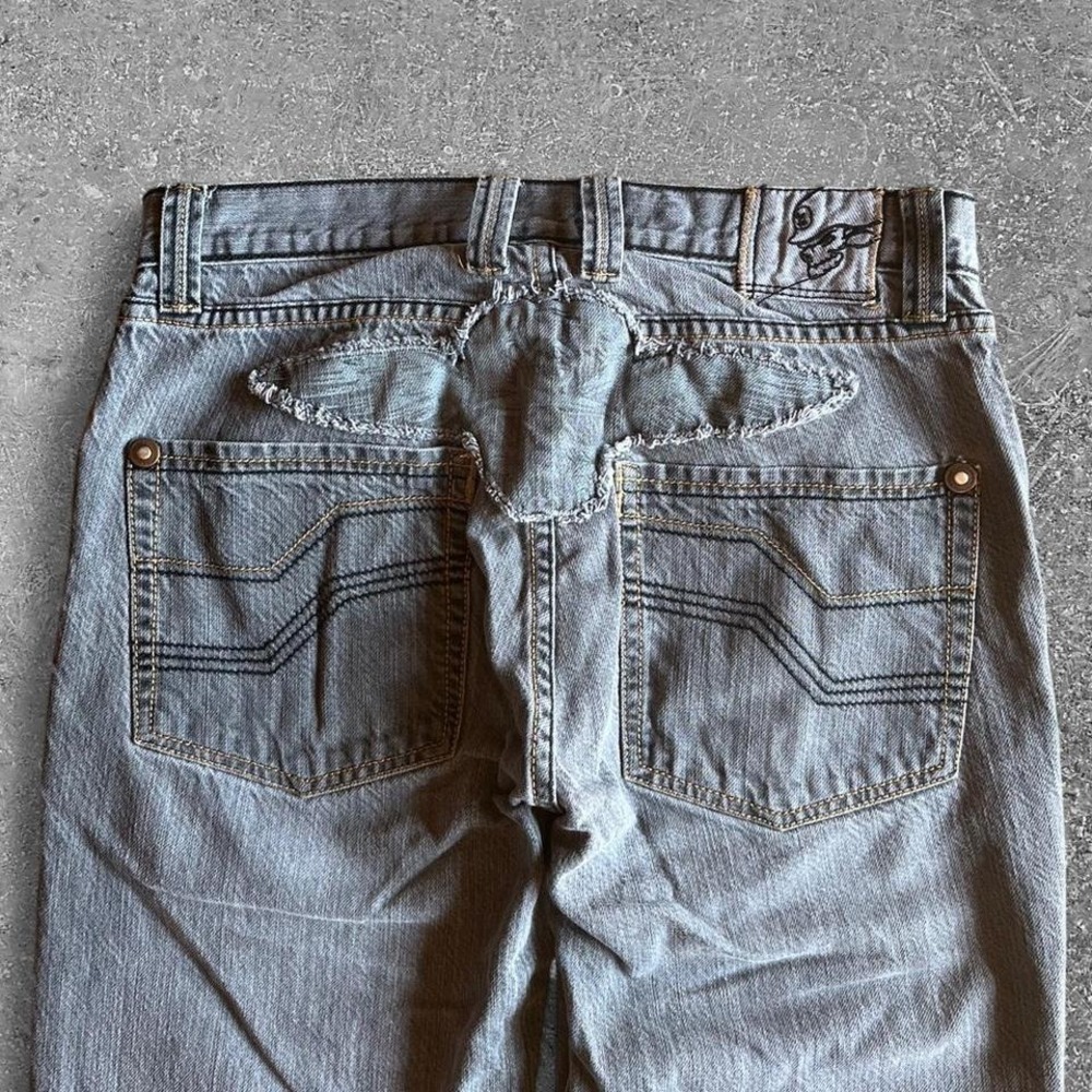 Vintage Metal Mulisha Button Fly Denim Jeans Men's waist 30'', Punk Grunge